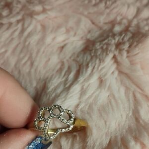 Gold and Silver Paw Ring